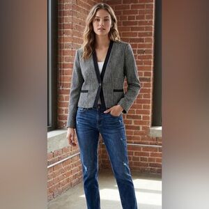 Dana Buchman Gray and Black Blazer